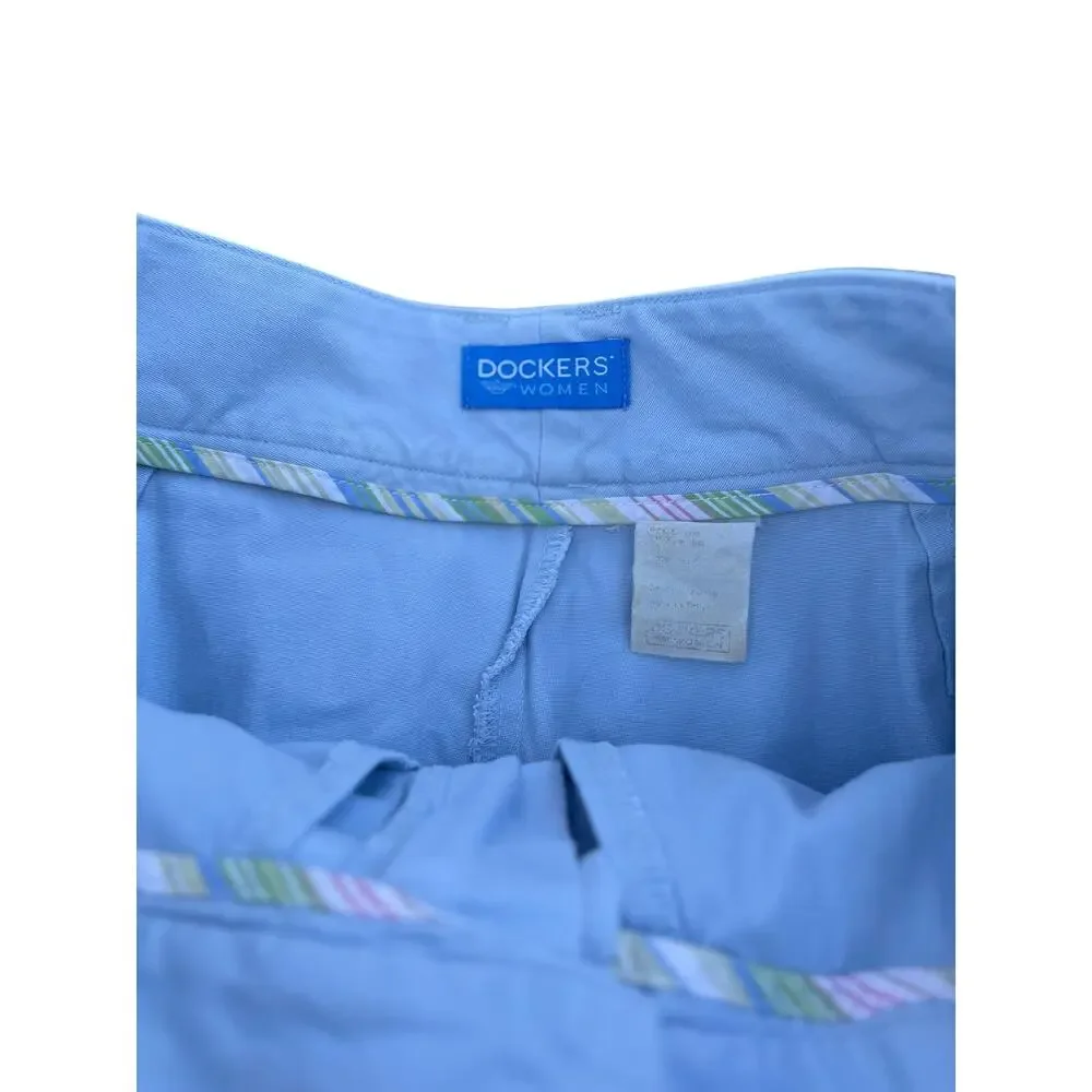 Vintage Dockers Blue Skort Women’s Medium Classic Golf Tennis Casual